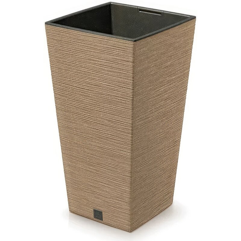 Doniczka PROSPERPLAST Furu Square DFSH400W (39.5 x 39.5 x 75.5 cm) 37L Beżowy