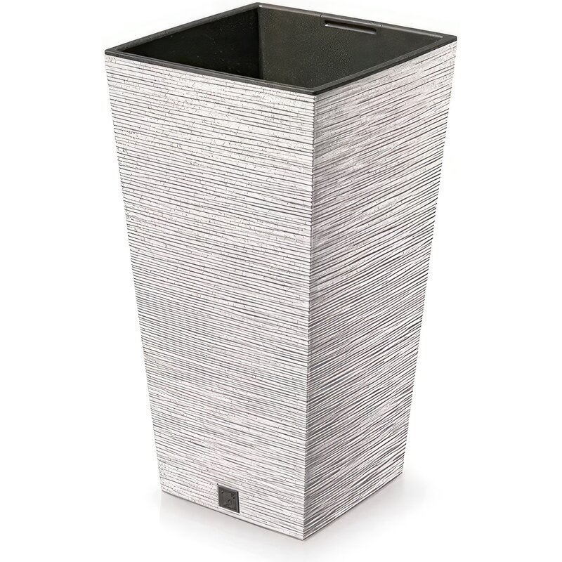 Doniczka PROSPERPLAST Furu Square DFSH400W (39.5 x 39.5 x 75.5 cm) 37L Biały