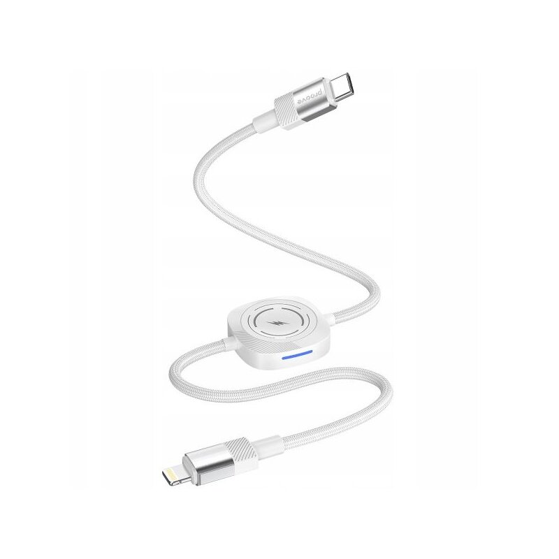 Kabel USB-C - Lightning PROOVE 27W 1 m Biały