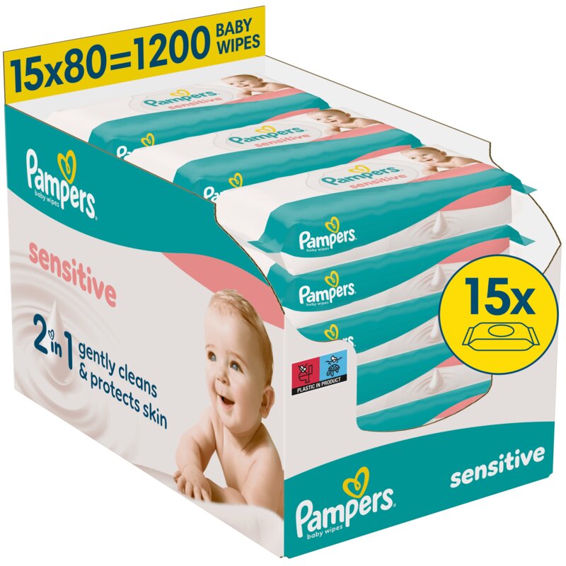 Chusteczki nawilżane PAMPERS Sensitive (1200 szt.)