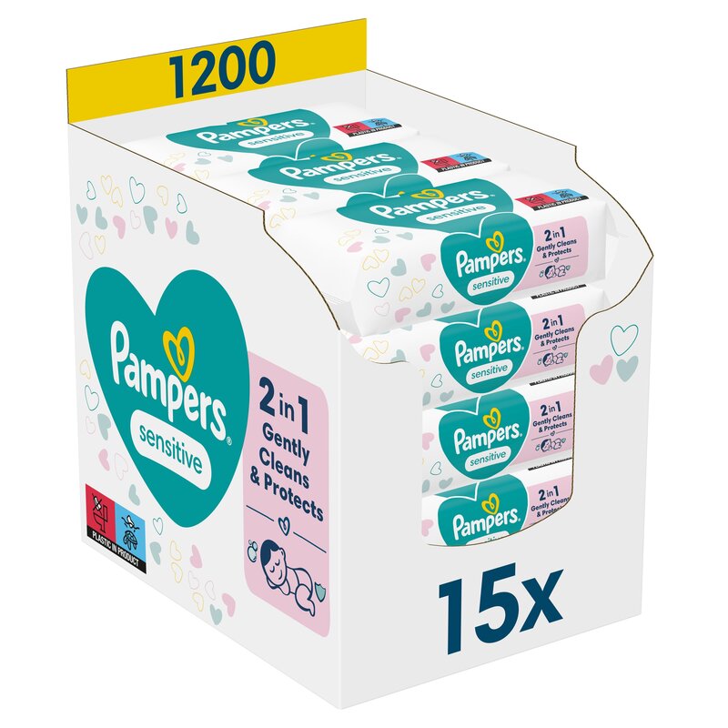 Chusteczki nawilżane PAMPERS Sensitive (1200 szt.)