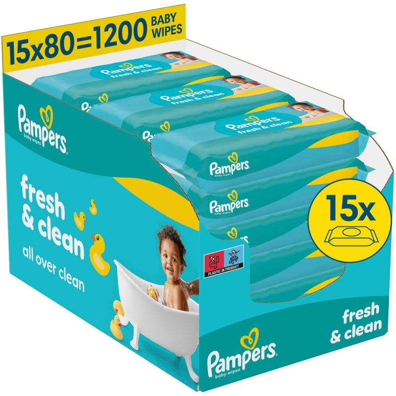 Chusteczki nawilżane PAMPERS Fresh Clean (1200 szt.)