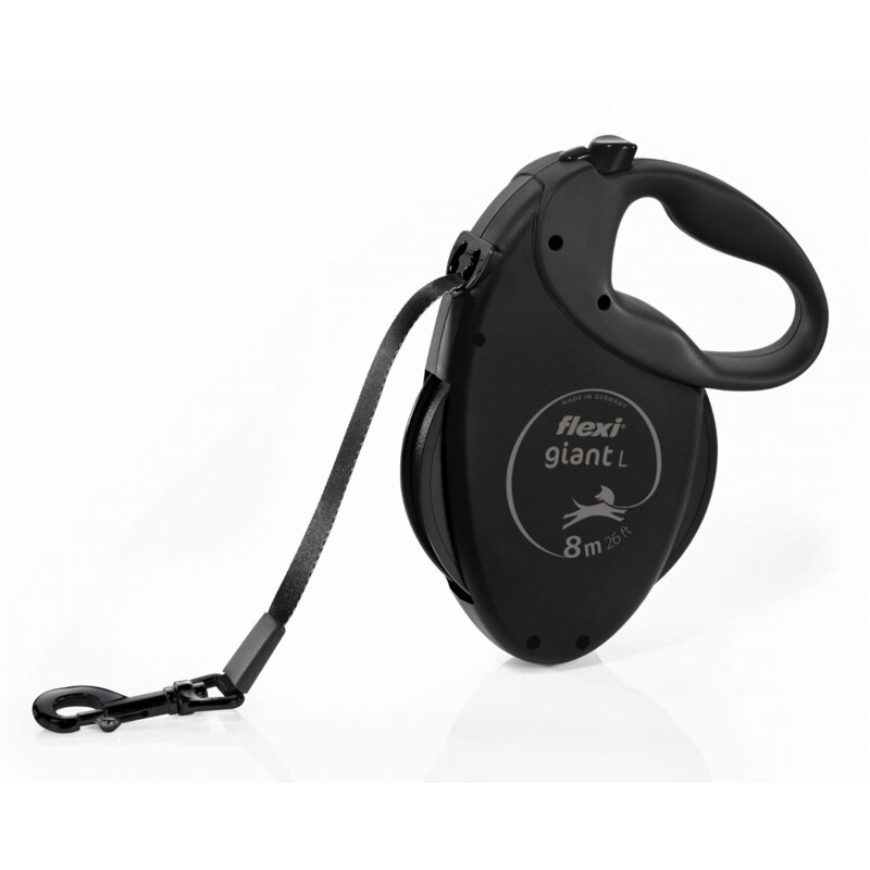 FLEXI Giant L Black Edition - smycz automatyczna - 8m