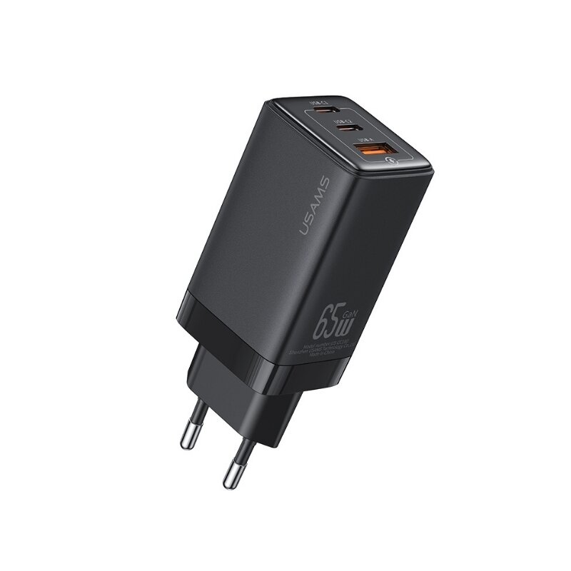 Ładowarka sieciowa USAMS US-CC180 65W Czarny ładowarka do telefonu USB, USB-C