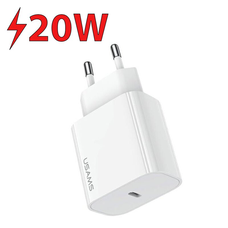 Ładowarka sieciowa USAMS T65 CC226TC01 20W Biały ładowarka do telefonu USB-C