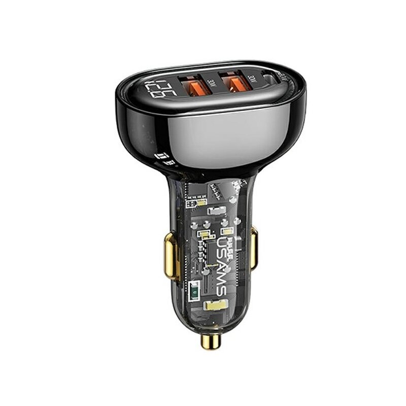 Ładowarka samochodowa USAMS US-CC159 80W Fast Charge Czarny