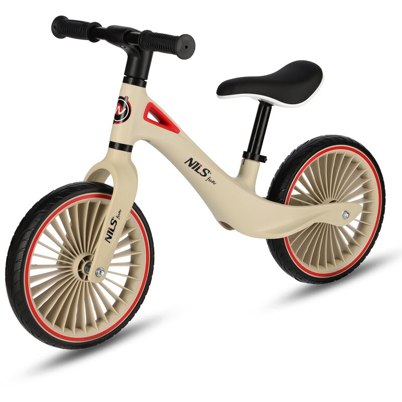 Rowerek biegowy NILS FUN RB138 Beżowy