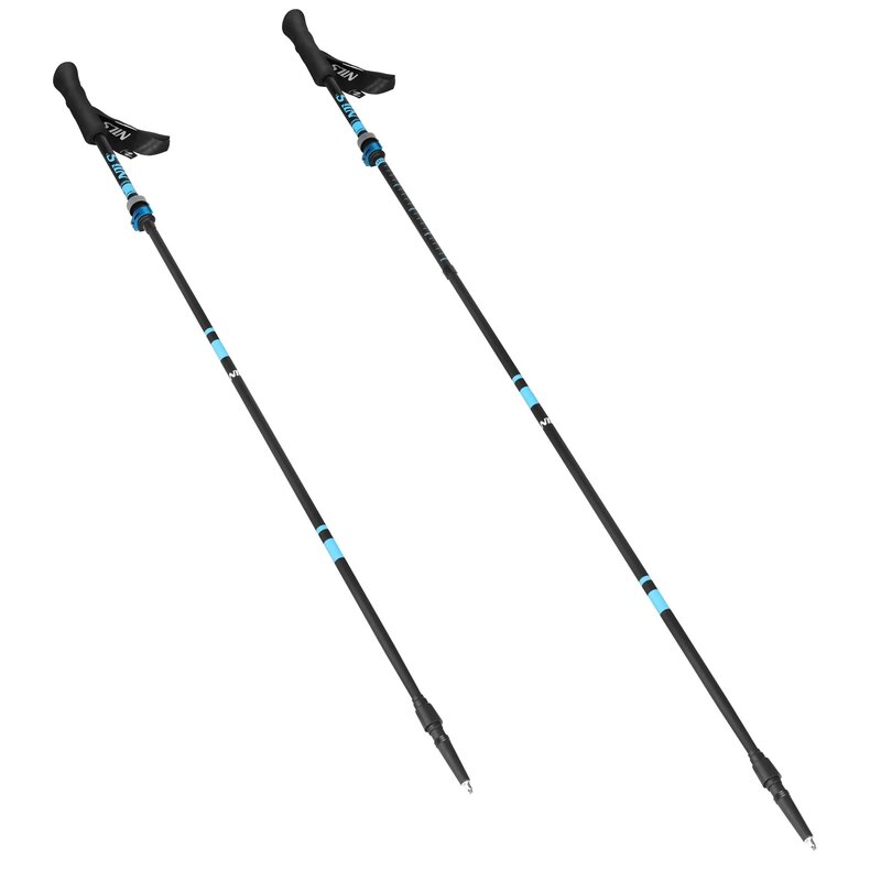 Kijki trekkingowe NILS TK8604 (38.5 - 135 cm) Czarno-niebieski