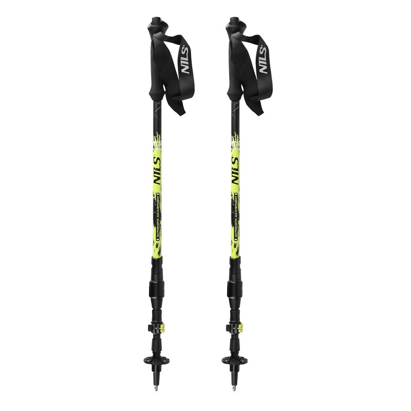 Kijki trekkingowe NILS TK8608 Czarno-żółty (70 - 135 cm)