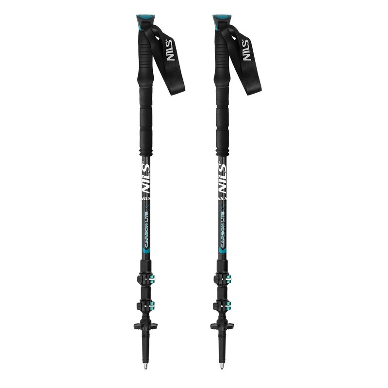 Kijki trekkingowe NILS TK8607 Czarno-niebieski (65 - 135 cm)