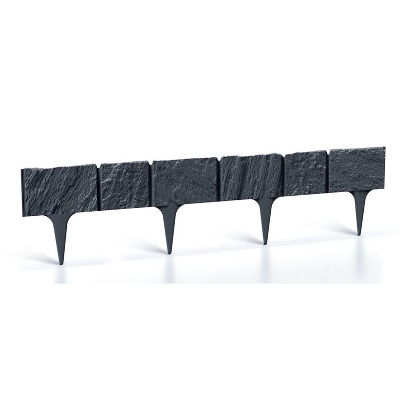 Obrzeże ogrodowe PROSPERPLAST Garden Stone IBST-S433 Antracytowy