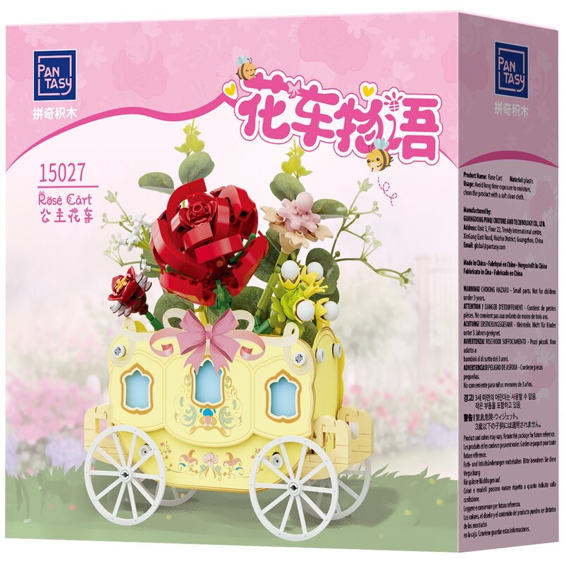 Klocki plastikowe PANTASY Wózek Kwiatowy z Różą 15027