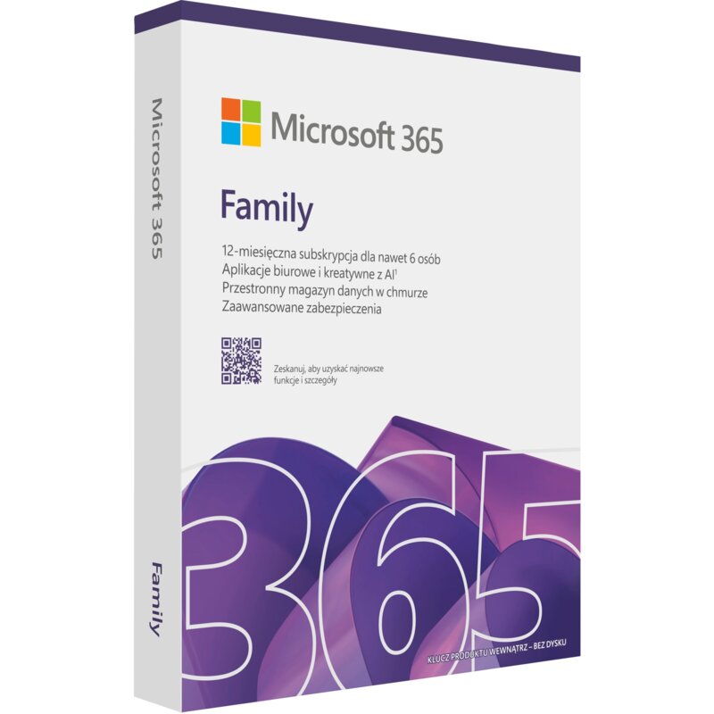 Kod aktywacyjny MICROSOFT 365 Family 2025