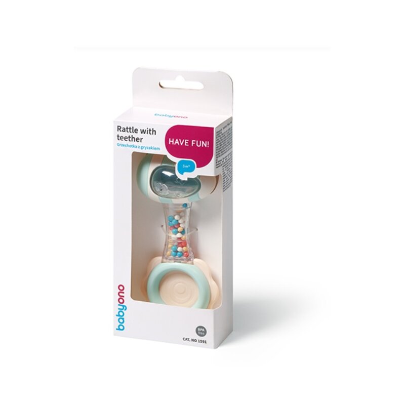 Grzechotka BABYONO z gryzakiem 1591