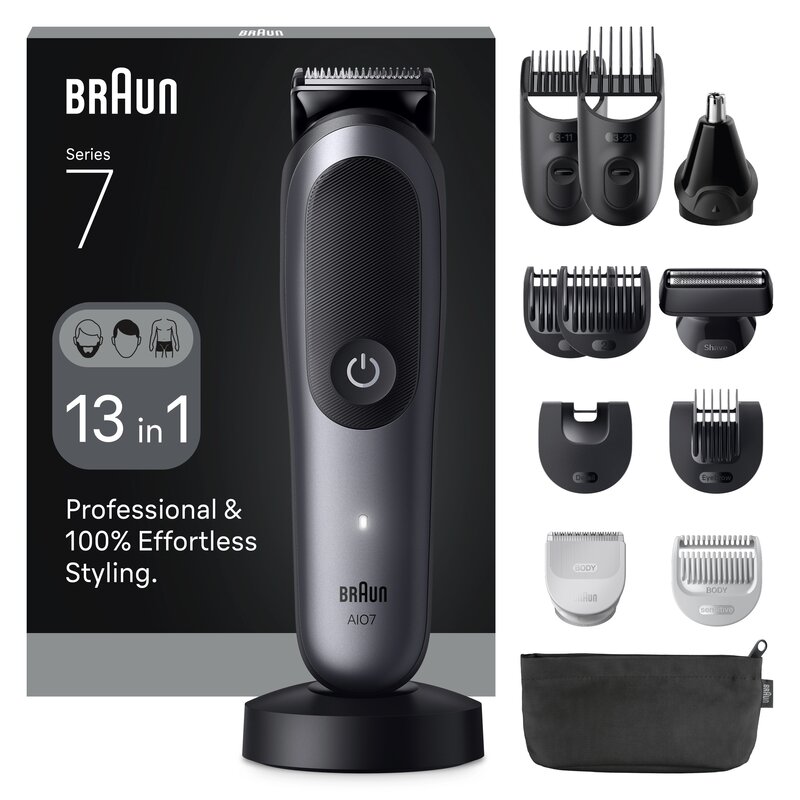 Trymer BRAUN AIO7560 Czarno-szary