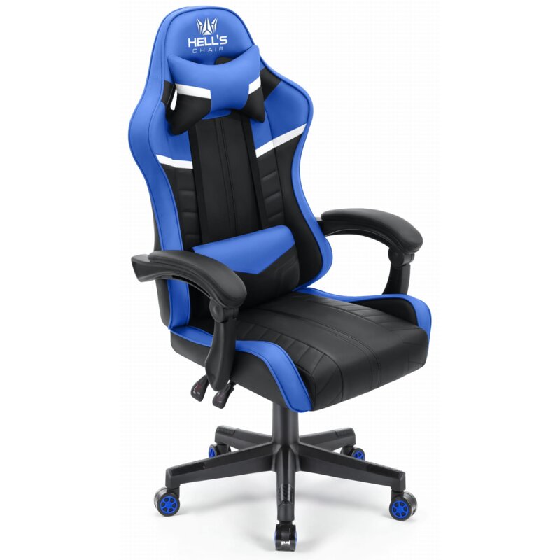 Fotel gamingowy HELL'S CHAIR HC-1004 Niebiesko-czarny