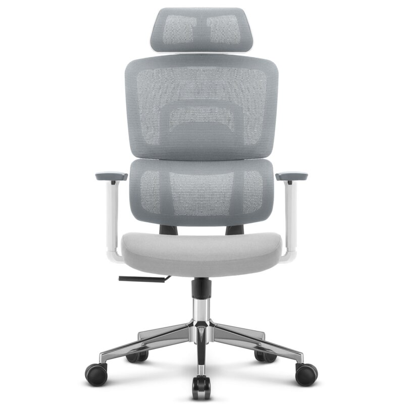 Fotel biurowy HELL'S CHAIR HC-1051 Szaro-biały