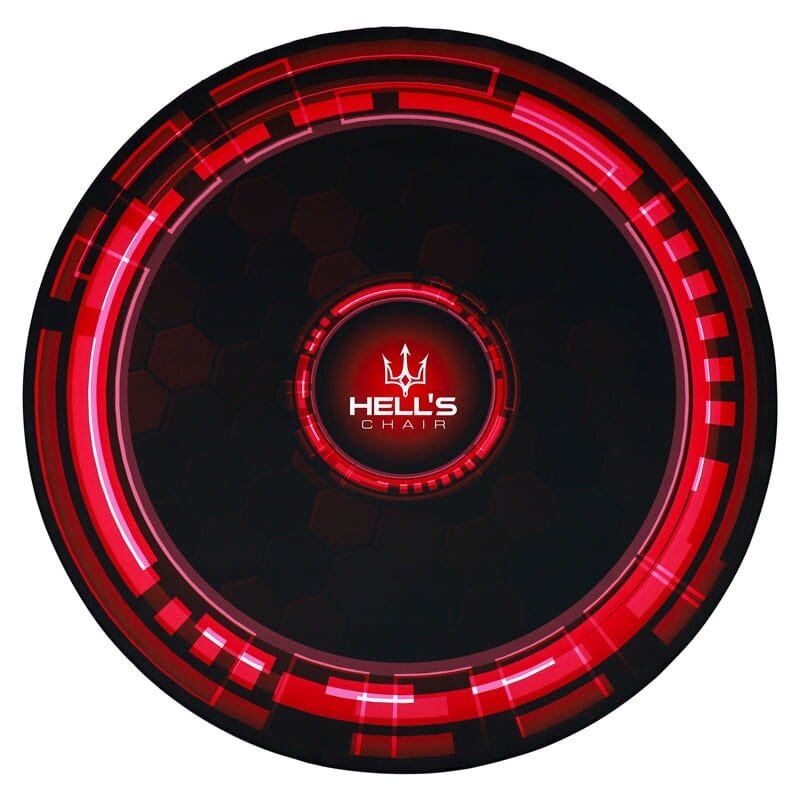 Mata pod fotel HELL'S CHAIR Rainbow Czarno-czerwony