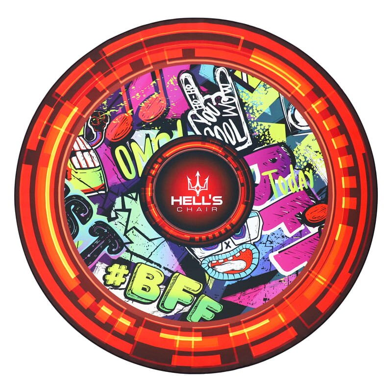 Mata pod fotel HELL'S CHAIR Rainbow Graffitowy