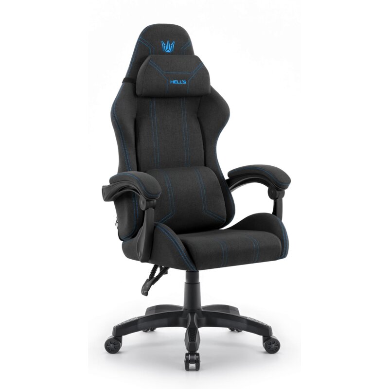 Fotel gamingowy HELL'S CHAIR HC-1014 Czarno-Niebieski