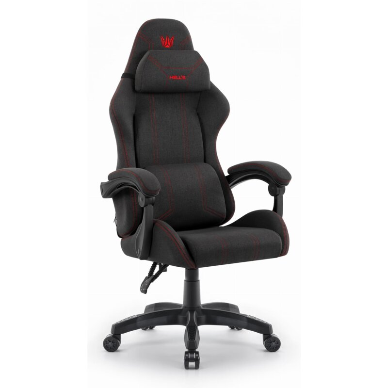 Fotel gamingowy HELL'S CHAIR HC-1014 Czarno-Czerwony