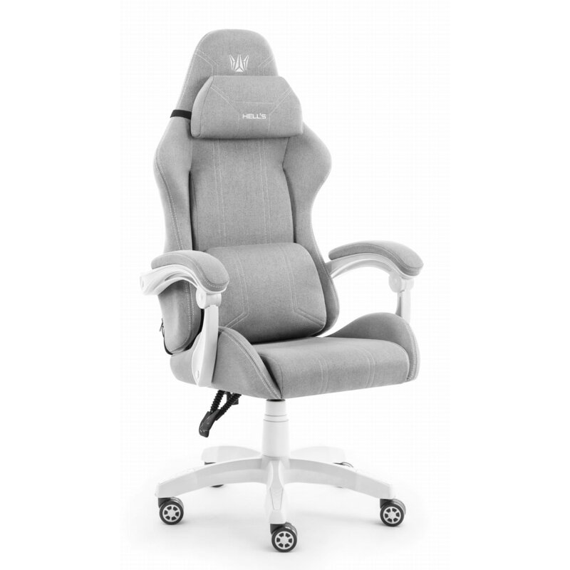 Fotel gamingowy HELL'S CHAIR HC-1014 Szaro-Biały