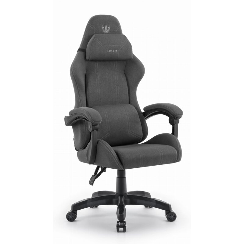 Fotel gamingowy HELL'S CHAIR HC-1014 Szaro-Czarny