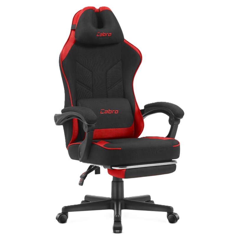 Fotel gamingowy CABRO C504 Czarno-czerwony