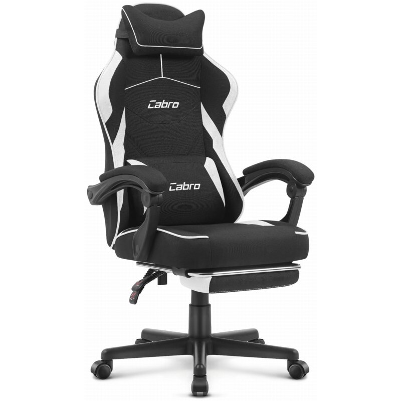 Fotel gamingowy CABRO C502 Czarno-Biały