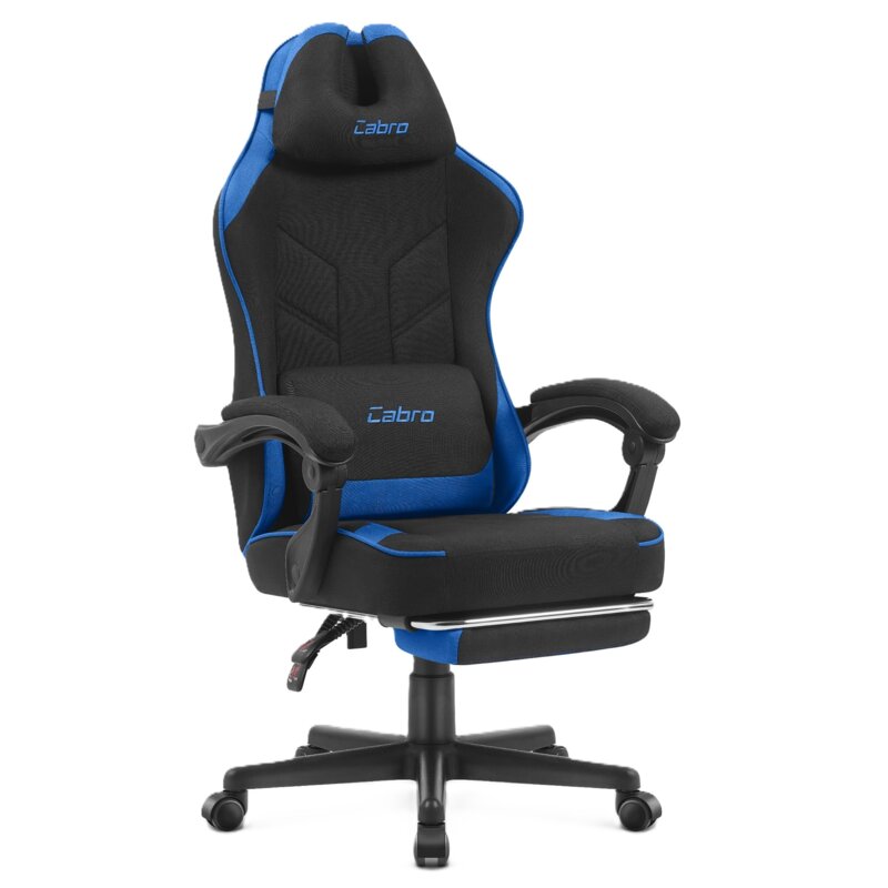 Fotel gamingowy CABRO C504 Czarno-niebieski