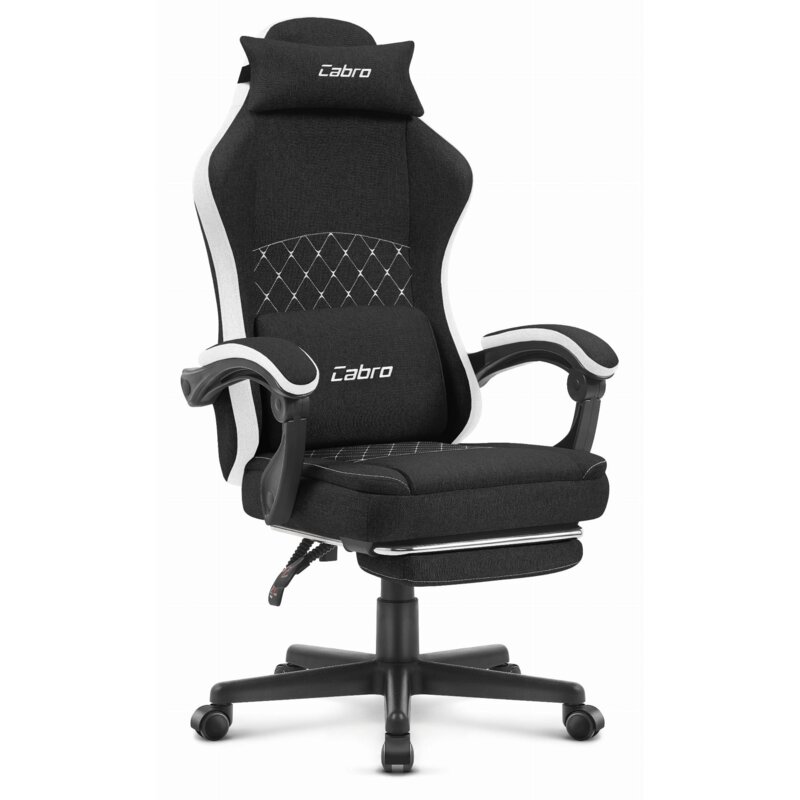 Fotel gamingowy CABRO C503 Czarno-biały