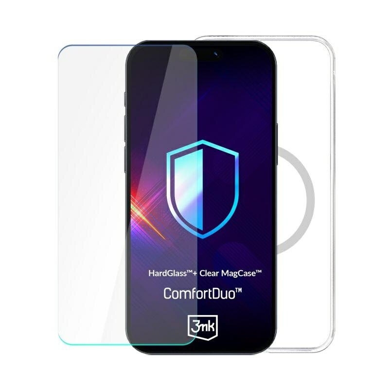 Etui 3MK ComfortDuo Clear MagCase do Samsung Galaxy S25+ Przezroczysty + szkło hartowane