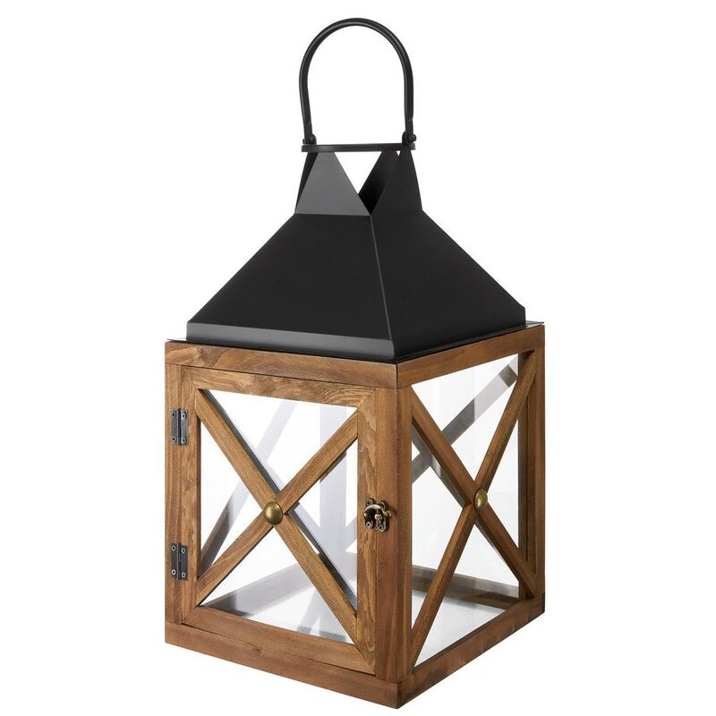 Lampion MY HOME Dark Wood 66558 Antracytowo-brązowy