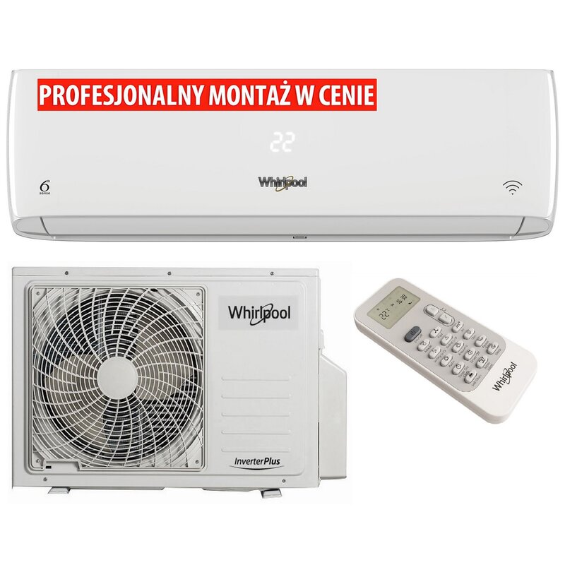 Klimatyzator Split, Pompa ciepła powietrze - powietrze WHIRLPOOL SPICR318WFI z usługą montażu