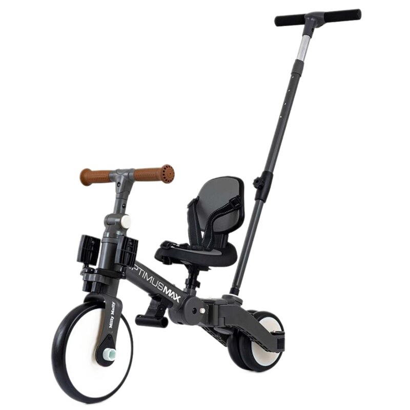 Rowerek biegowy MILLY MALLY Optimus Max 5w1 Ciemnoszary