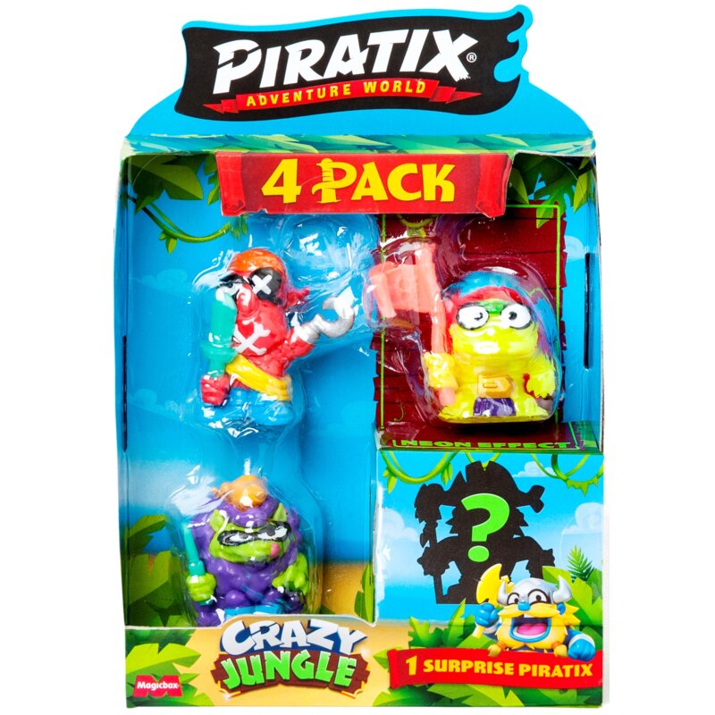 Zestaw figurek PIRATIX Adventure World Crazy Jungle Four Pack 4 (1 zestaw)