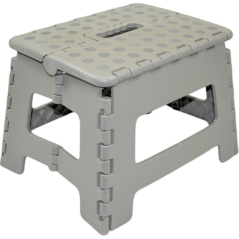 Stołek składany HOME & STYLING COLLECTION 1070278 Szary