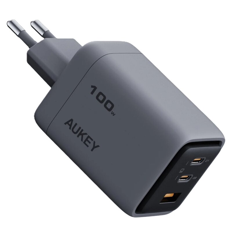 Ładowarka sieciowa AUKEY PA-C5 100W QC5.0 + PD3.0 Szary