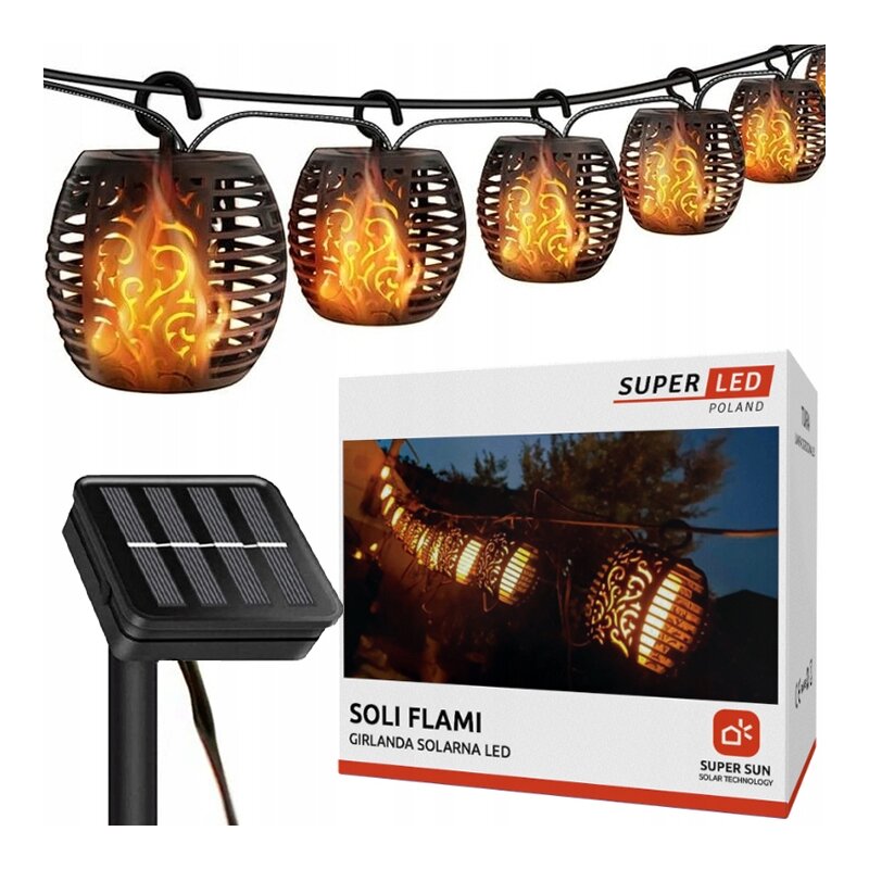 Girlanda ogrodowa solarna SUPERLED Soli Flami 5285 20 m