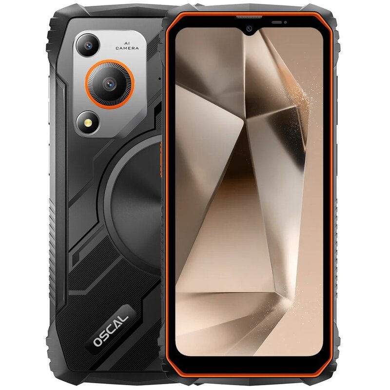 Smartfon OSCAL Marine 1 LTE 4/128GB 6.56" 90Hz Pomarańczowy
