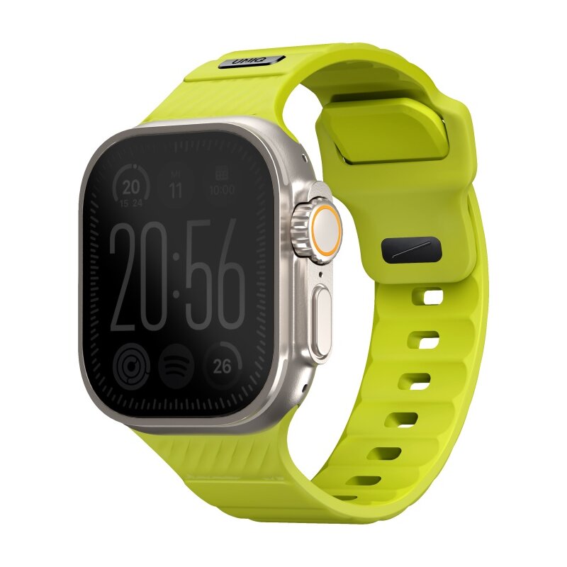 Pasek UNIQ Stride do Apple Watch do koperty 42/44/45/49mm Limonkowy