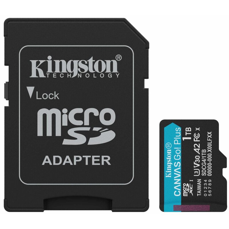Kingston 1TB microSDXC Canvas Go! Plus Gen4 200MB/s A2 U3 V30