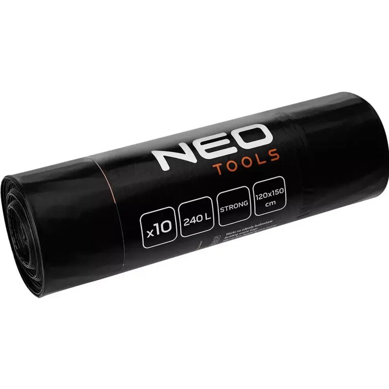 Worki na śmieci NEO TOOLS 15-989 240 L (10 sztuk) Czarny