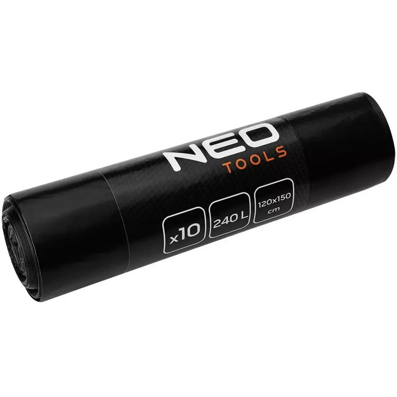 Worki na śmieci NEO TOOLS 15-988 240 L (10 sztuk) Czarny