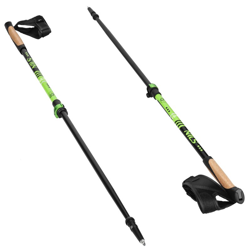 Kijki do nordic walking NILS NW8611 (93 - 125 cm) Czarno-zielony