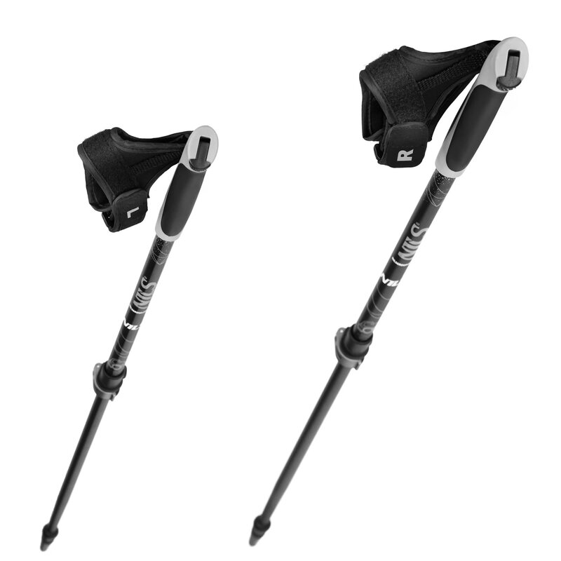 Kijki do nordic walking NILS NW8612 (93 - 125 cm) Czarno-szary