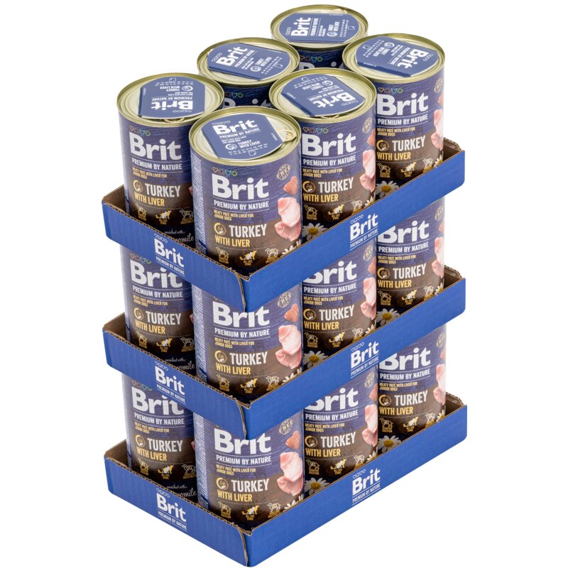 Karma dla psa BRIT Premium By Nature Turkey with Liver Indyk z wątróbką 18 x 400 g