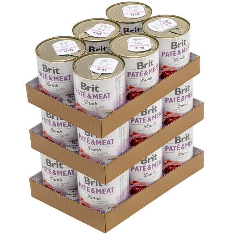 Karma dla psa BRIT Pate & Meat Jagnięcina 18 x 800 g