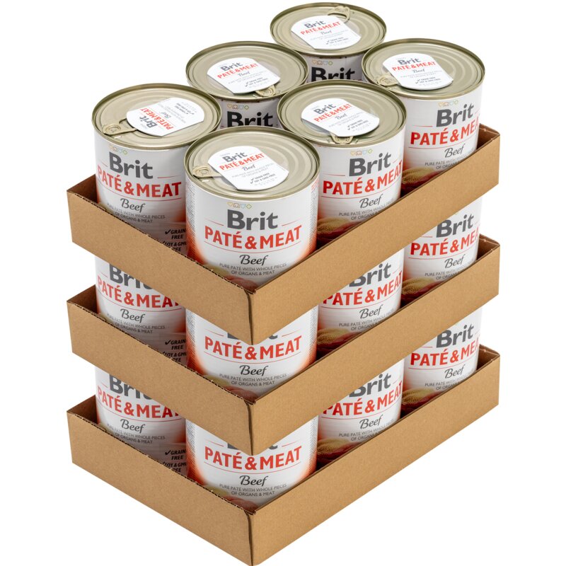 Karma dla psa BRIT Pate & Meat Wołowina 18 x 800 g