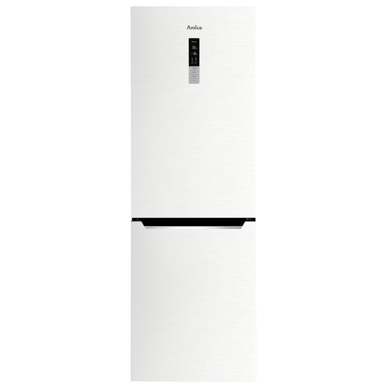 Amica FK3606D.2DFWi (E) Pełny No Frost 185,5cm Szuflada z kontrolą wilgotności Biały Inox